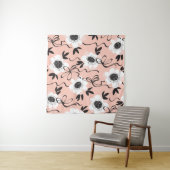 繊細なバラ、淡い色、ヴィンテージ柄。 タペストリー (インサイチュ)