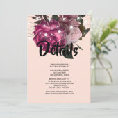 繊細なバーガンディの花の招待状 招待状 (スタンド正面)