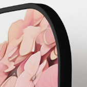 繊細なパステルアジサイの花 ピックルボールラケット (左詳細)