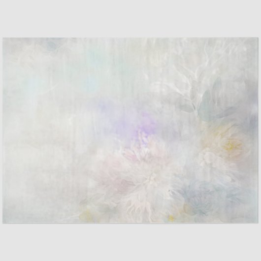 繊細なパステルカラーのダリアの花 薄葉紙 (正面)