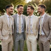 繊細なパステルカラーの春 ネクタイ