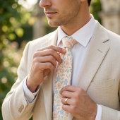 繊細なパステルカラーの春 ネクタイ