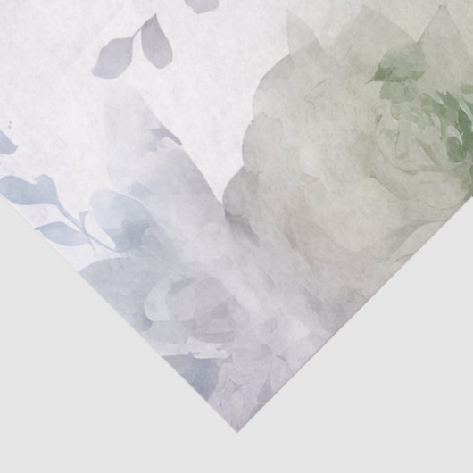 繊細なパステルカラーの花模様の芍薬 薄葉紙 (詳細)