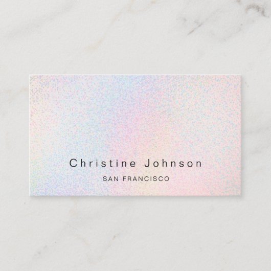 繊細なパステルフェイク虹彩効果 名刺 (正面)
