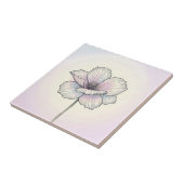 繊細なパステルポピー花 タイル (側面)