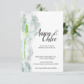 繊細なパステル&ミニマリスト書結婚道 招待状 (スタンド正面)