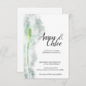 繊細なパステル&ミニマリスト書結婚道 招待状 (正面/裏面)