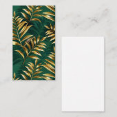 繊細なパターンの金のシダ エンクロージャーカード (正面/裏面)