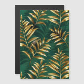 繊細なパターンの金のシダ マグネット招待状 (正面/裏面)