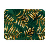 繊細なパターンの金のシダ マグネット (横)