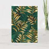 繊細なパターンの金のシダ 案内状 (裏面)