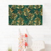 繊細なパターンの金のシダ 横断幕 (インサイチュ)