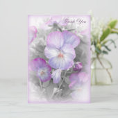 繊細なパンジー空白のサンキューカード サンキューカード (スタンド正面)
