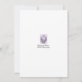 繊細なパンジー空白のサンキューカード サンキューカード (裏面)