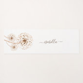 繊細なパーソナライズされた花 ヨガマット (裏面(横))