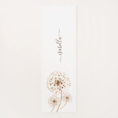 繊細なパーソナライズされた花 ヨガマット (裏面)