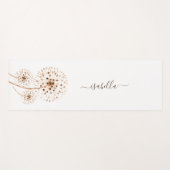 繊細なパーソナライズされた花 ヨガマット (正面(横))