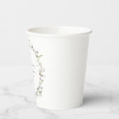 繊細なパープルの花のブライダルシャワー 紙コップ (左)