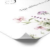 繊細なパープルの野生の花 カスタムテキストサイン ポスター (角)