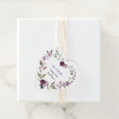 繊細なパープルピンクの芍薬の花のウェディング フェイバータグ (インサイチュ)