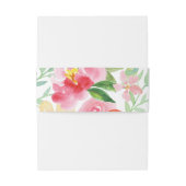 繊細なピンクと黄色の花の花束 招待状ベリーバンド (裏面例)