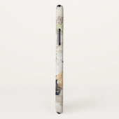 繊細なピンクのオレンジ色のフローラブルーの水色スプラッシュ Case-Mate iPhoneケース (裏面/右)