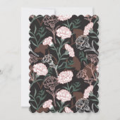 繊細なピンクのカーネーションとグリーン離れフローラ シーズンカード (正面)