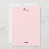 繊細なピンクのカーネーションとグリーン離れフローラ シーズンカード (裏面)