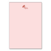 繊細なピンクのカーネーションとグリーン離れフローラ テーブルナンバー (裏面)