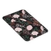 繊細なピンクのカーネーションとグリーン離れフローラ マグネット (右側)