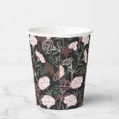 繊細なピンクのカーネーションとグリーン離れフローラ 紙コップ (右)