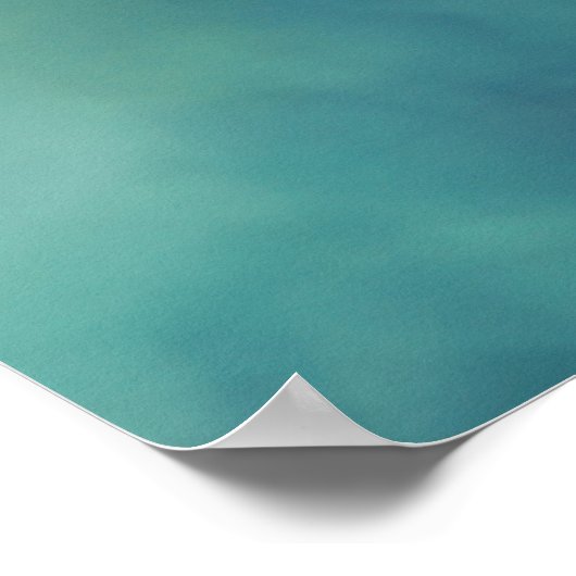 繊細なピンクのコスモスフラワーマクロ抽象芸術オン青 ポスター (角)