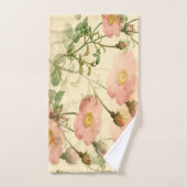 繊細なピンクのバラのタオルのセット – Luxury Essentials バスタオルセット (ハンドタオル)