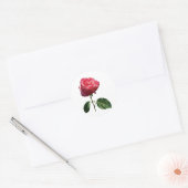 繊細なピンクのバラ芽 ラウンドシール (封筒)