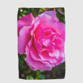 繊細なピンクのバラ。 ゴルフタオル (正面)