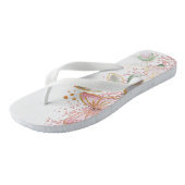 繊細なピンクのフローラビーチサンダル ビーチサンダル (アングル)