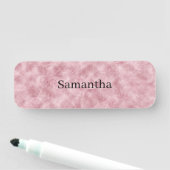 繊細なピンクのフローラ パーソナライズされた 名札 (インサイチュ)