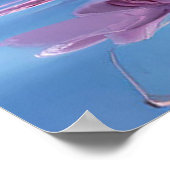 繊細なピンクのラン ポスター (角)