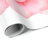 繊細なピンクのローズwiの水色イラストレーション ラッピングペーパー (ロールコーナー)