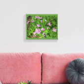 繊細なピンクの春の野花 キャンバスプリント (インサイチュ (リビング))