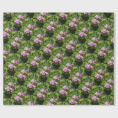 繊細なピンクの春の野花 ラッピングペーパー (フラット)