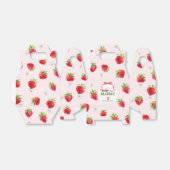 繊細なピンクの水の色のストロベリーファースト誕生日 フェイバーボックス (折り畳みなし)