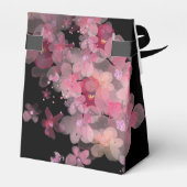 繊細なピンクの水彩フローラ フェイバーボックス (裏面サイド)