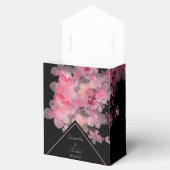 繊細なピンクの水彩フローラ フェイバーボックス (オープン)