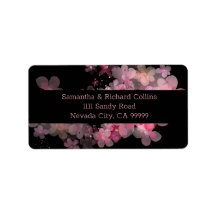 繊細なピンクの水彩フローラ