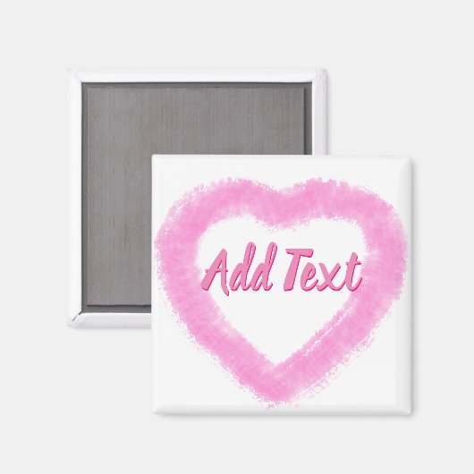 繊細なピンクの水色のハート形状 マグネット (正面/裏面)