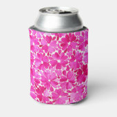 繊細なピンクの水色の花 缶クーラー (缶裏面)