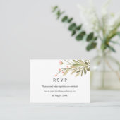 繊細なピンクの牧草地結婚式RSVPオンラインウェブサイト 名刺 (スタンド正面)