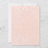 繊細なピンクの素朴野花ブライダルシャワー 招待状 (裏面)