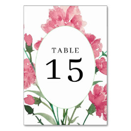 繊細なピンクの結婚花 テーブルナンバー